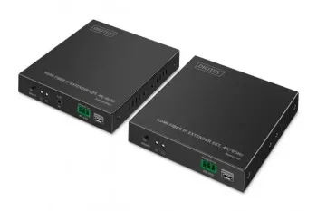 DS-55350 HDMI Fiber Extender Set-4K/60Hz-40km/300m-schwarz