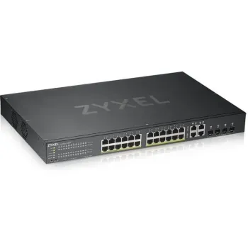 GS192024HPV2-EU0101F 24-Port Gigabit Smart Managed PoE+ Switch-375W-NebulaFlex Cloud