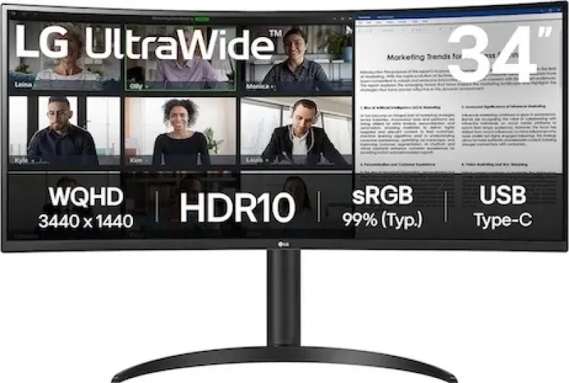 34 Zoll-Ulrawide Quad HD-3440x1440