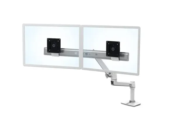 45-489-216 LX Series Desk Dual Direct Arm-Max 25 Zoll-White