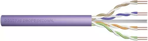 DK-1613-VH-305 CAT 6 U-UTP installation cable - 250 MHz Eca (EN 50575) - AWG 23/1 - 305 m paper box - sx - Purple