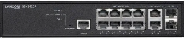 61668 GS-2412P Managed PoE Switch