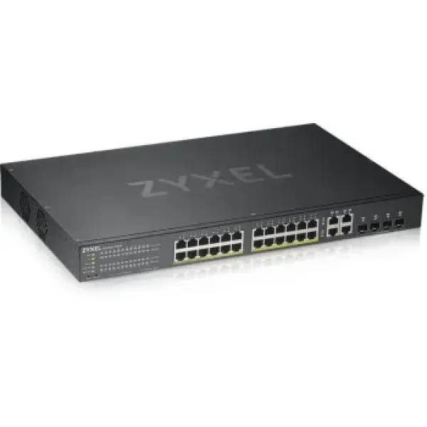 GS192024HPV2-EU0101F 24-Port Gigabit Smart Managed PoE+ Switch-375W-NebulaFlex Cloud