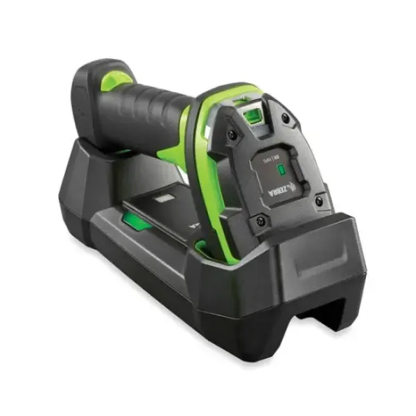 LI3678-ER3U42A0S1W Handheld Barcode Scanner Kit - Industrial Green - 1D - Imager