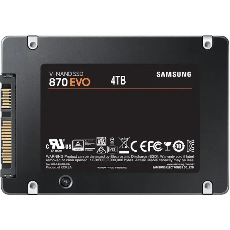 870 EVO 4TB SSD-2.5 Zoll-SATA 6Gb/s-4GB Cache-TCG Opal